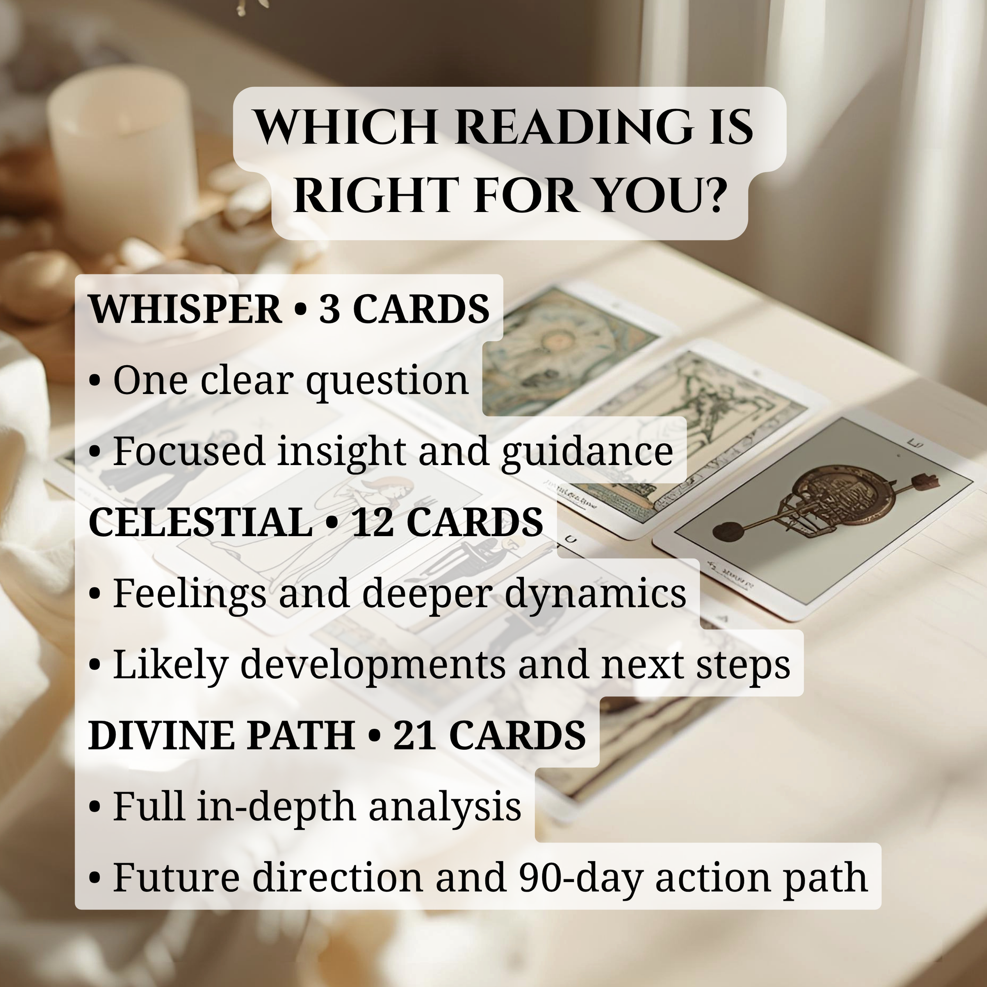 Tarot Reading packages Solreading.com